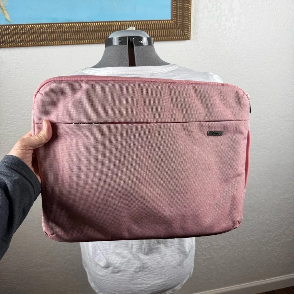 Voova Large‎ Pink Laptop Bag Fleece Lined Sturdy